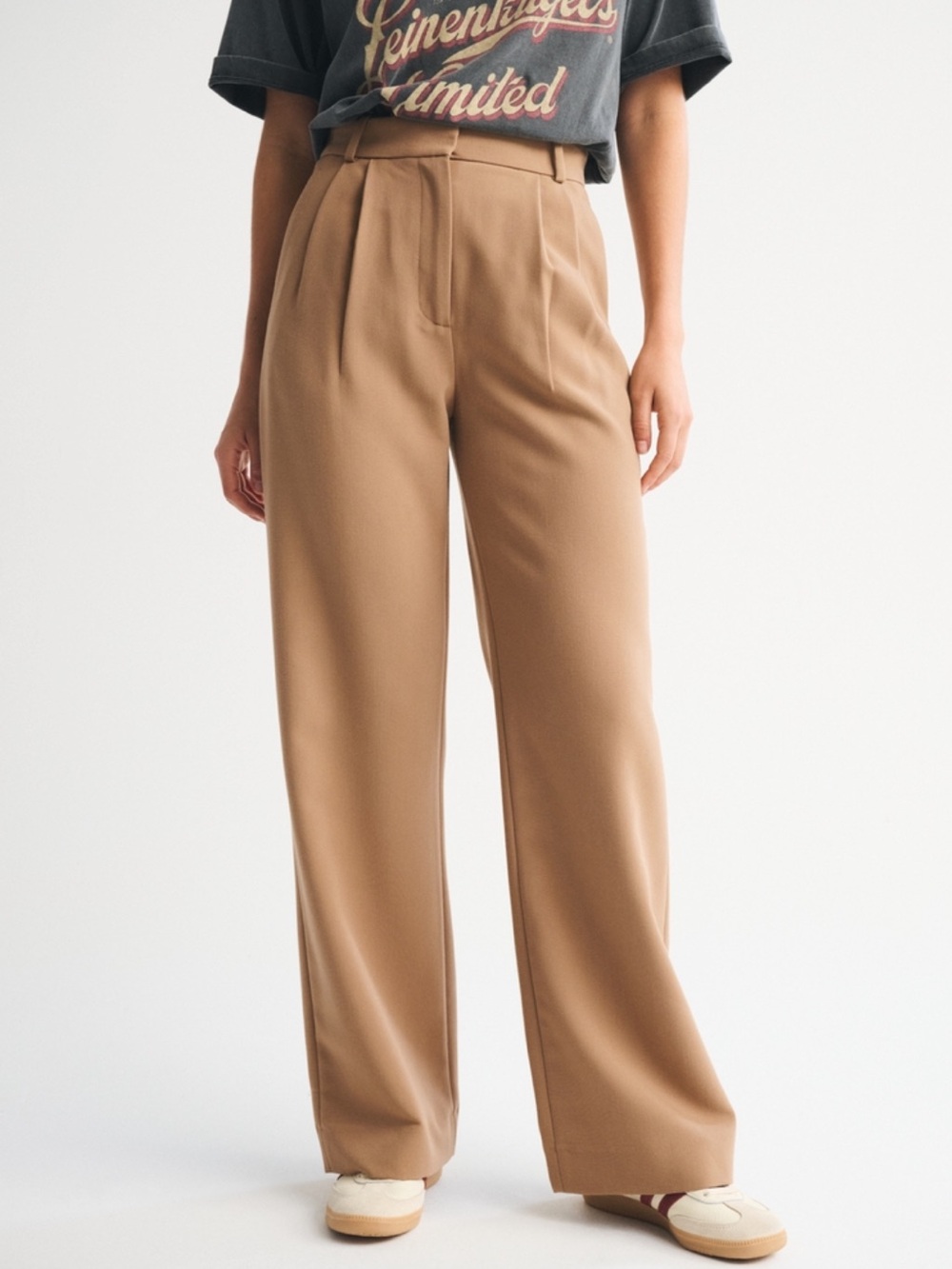 Abercrombie Wide-Leg High-Rise 10 long Sloane Trousers